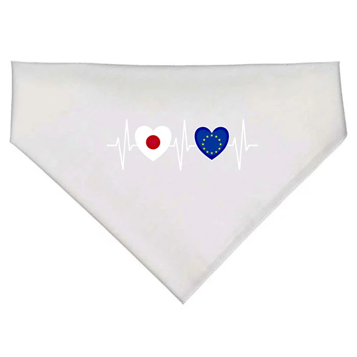 Japan And Europe European Union Flag Flags Gift USA-Made Doggie Bandana