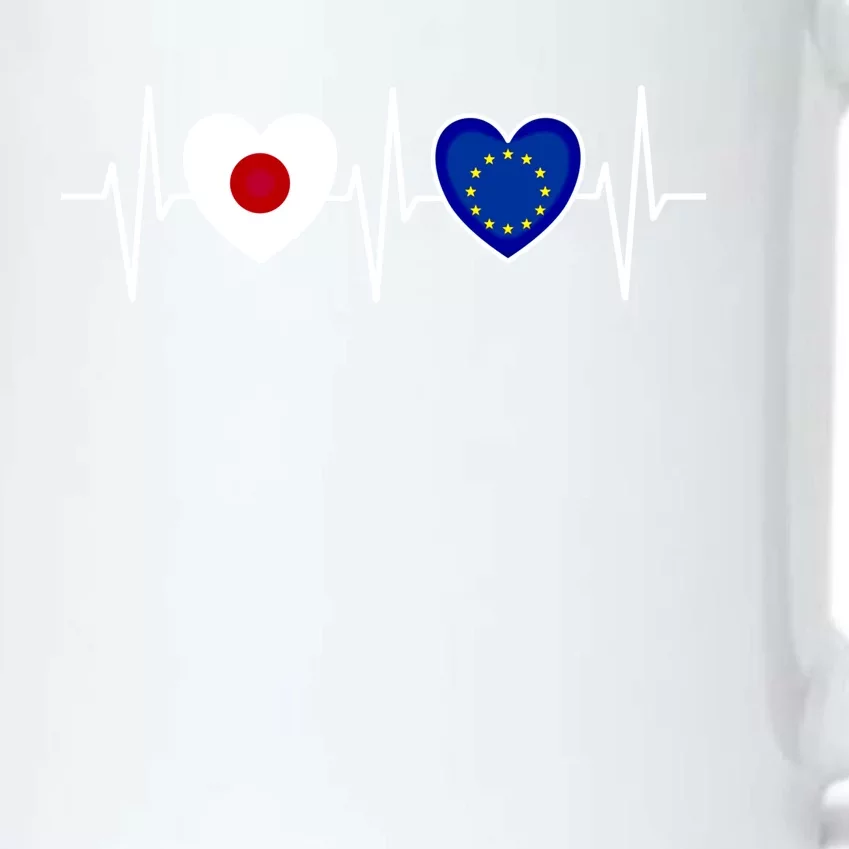 Japan And Europe European Union Flag Flags Cute Gift Black Color Changing Mug