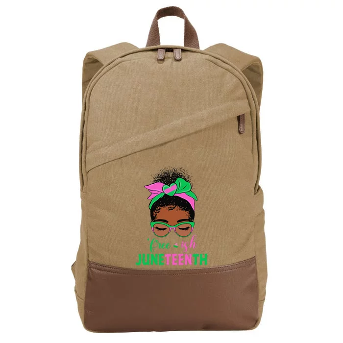 Juneteenth Aka Freeish Since 1865 Independence Day Cotton Canvas Backpack