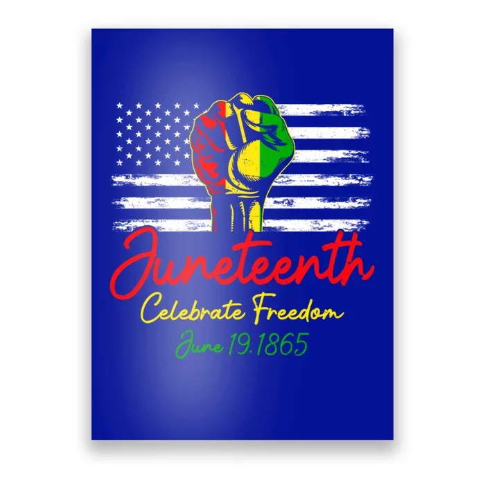 Juneteenth American Flag For Black History Month Freedom Day Gift Poster