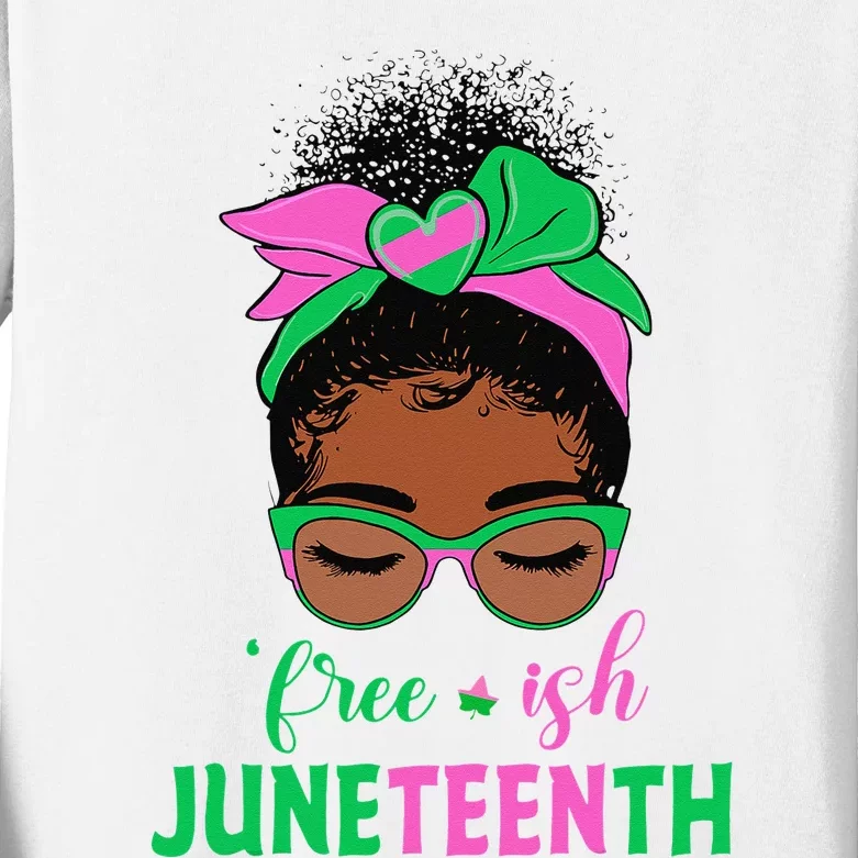 Juneteenth Aka Free-ish Since 1865 Independence Day Kids Long Sleeve Shirt