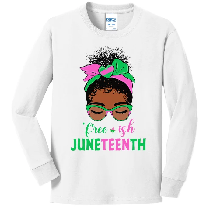 Juneteenth Aka Free-ish Since 1865 Independence Day Kids Long Sleeve Shirt