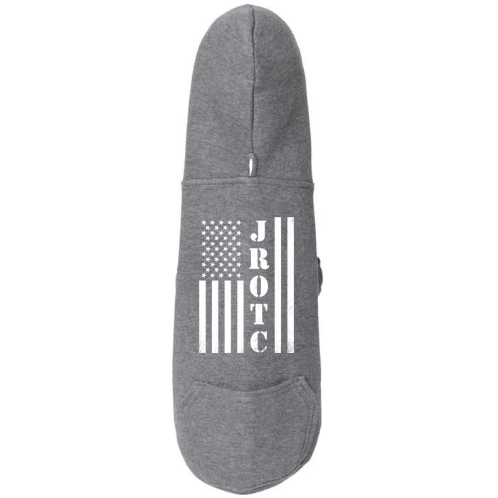 Jrotc American Flag Gift Jrotc Veteran Gift Doggie 3-End Fleece Hoodie