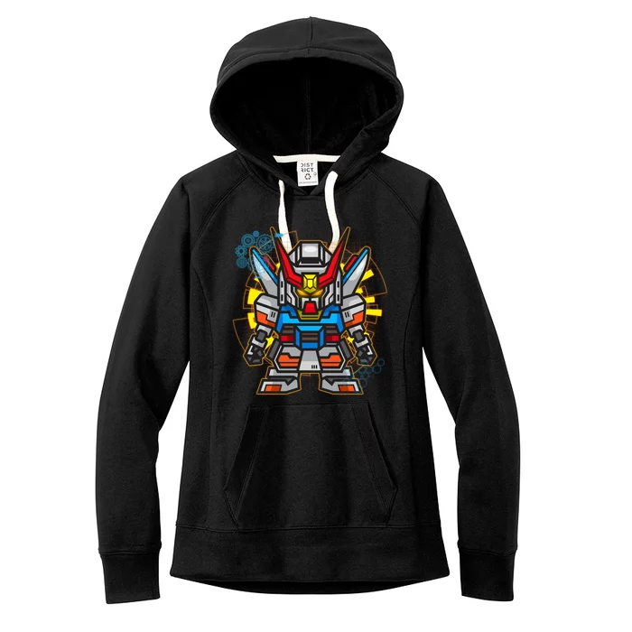 Japanese Anime Fighting Mecha Robot Women's Fleece Hoodie