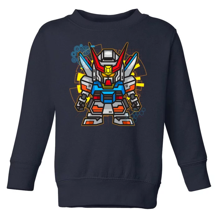 Japanese Anime Fighting Mecha Robot Toddler Sweatshirt