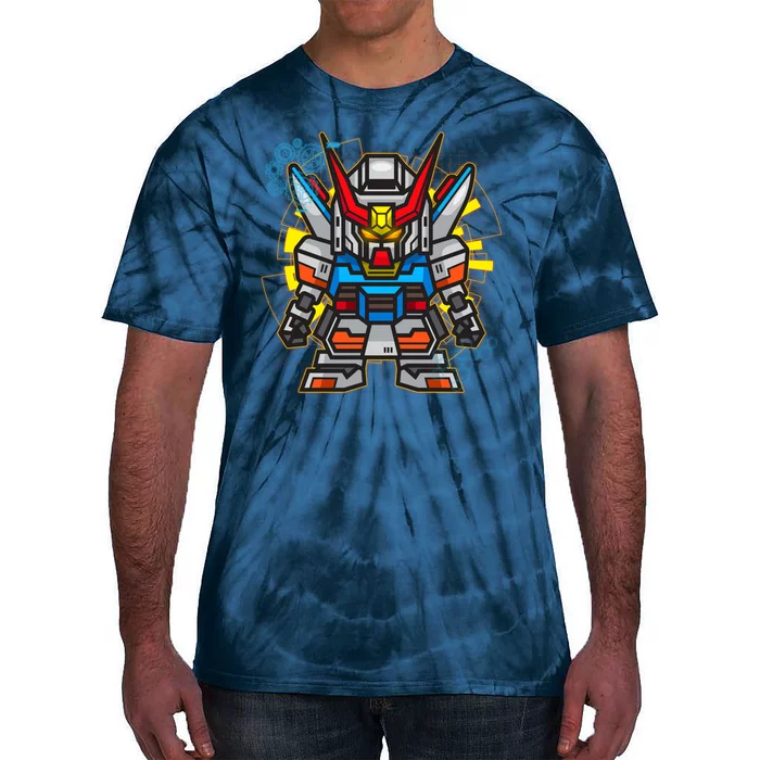 Japanese Anime Fighting Mecha Robot Tie-Dye T-Shirt