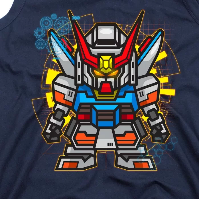 Japanese Anime Fighting Mecha Robot Tank Top