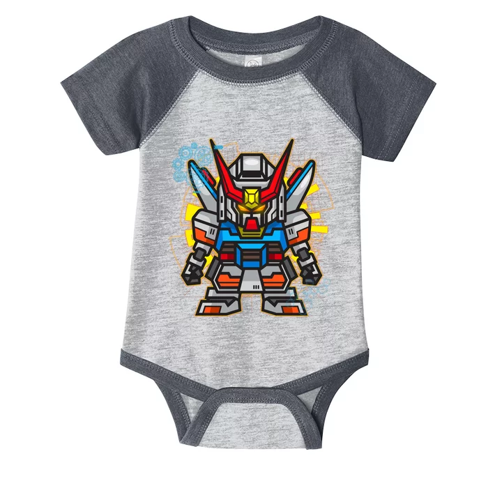 Japanese Anime Fighting Mecha Robot Infant Baby Jersey Bodysuit