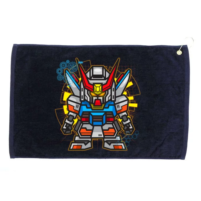 Japanese Anime Fighting Mecha Robot Grommeted Golf Towel