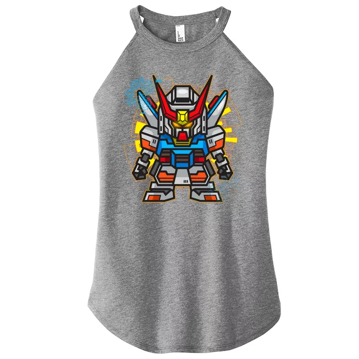 Japanese Anime Fighting Mecha Robot Women’s Perfect Tri Rocker Tank