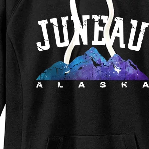 Juneau Alaska Family Mountain Hiking Camping Hunting Trip Gift Women's Fleece Hoodie