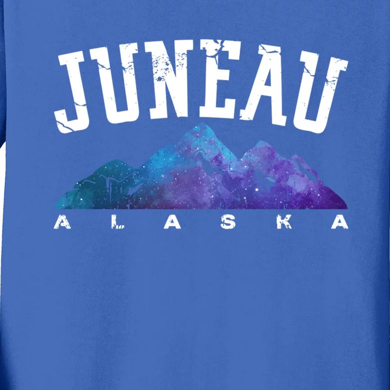 Juneau Alaska Family Mountain Hiking Camping Hunting Trip Gift Kids Long Sleeve Shirt