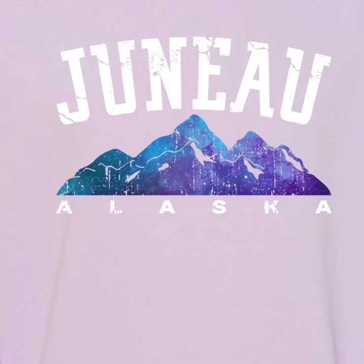 Juneau Alaska Family Mountain Hiking Camping Hunting Trip Gift Garment-Dyed Sweatshirt