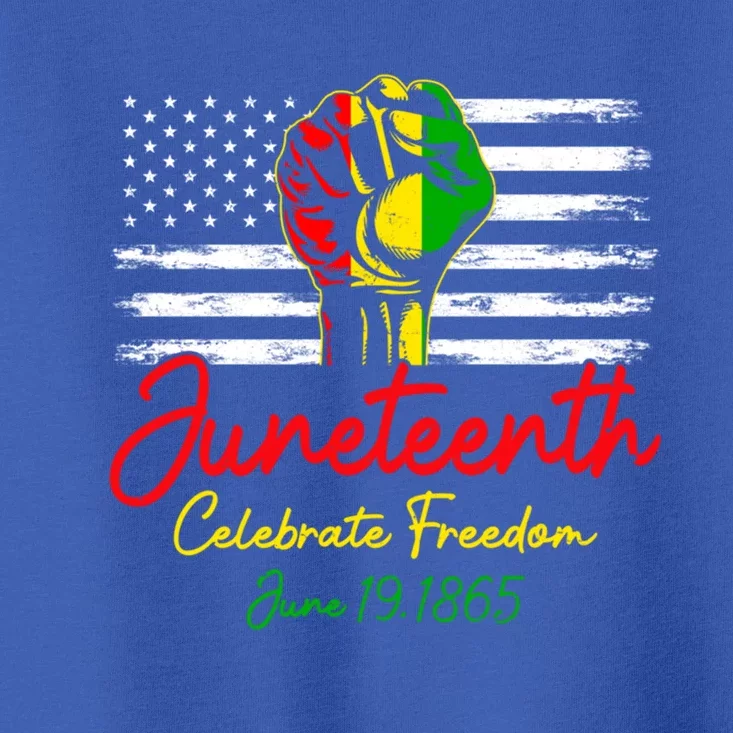 Juneteenth American Flag For Black History Month Freedom Day Cute Gift Toddler T-Shirt