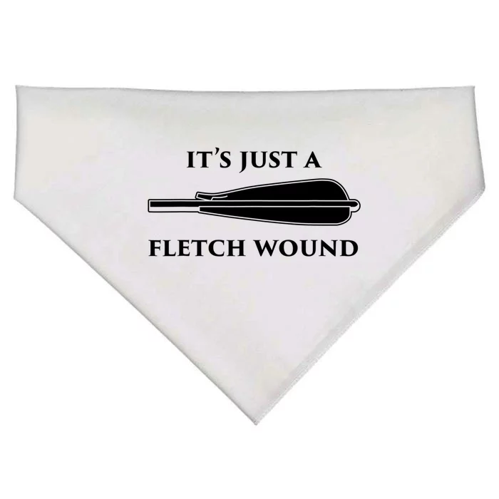 Just A Fletch Wound Funny Archers Gift Traditional Archery Cute Gift USA-Made Doggie Bandana