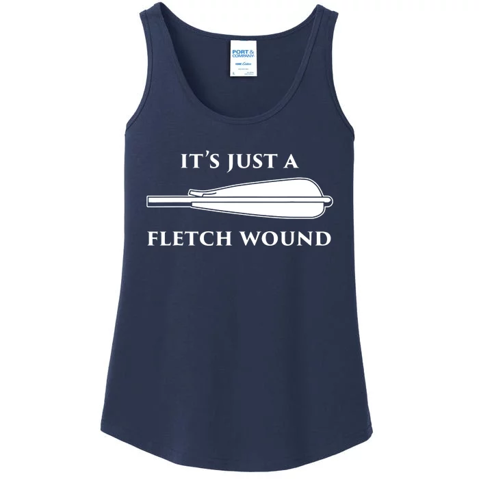 Just A Fletch Wound Funny Archers Shirts Traditional Archery Ladies Essential Tank