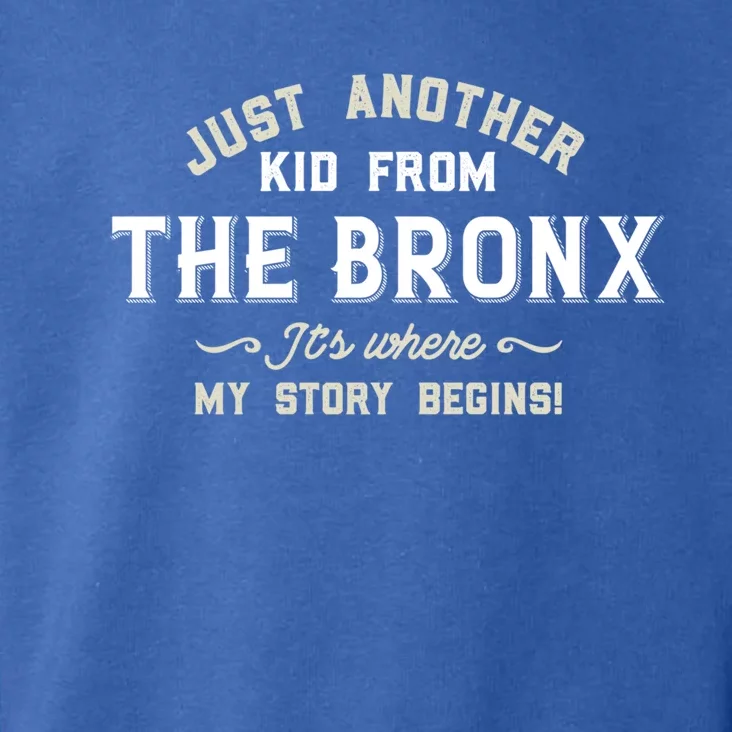 Just A From The Bronx Its Where My Story Begins Meaningful Gift Toddler Hoodie