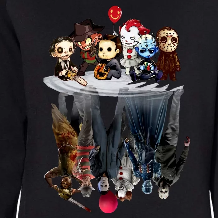 Jason & Friends Horror Movie Squad Halloween Funko Pop Womens California Wash Sweatshirt