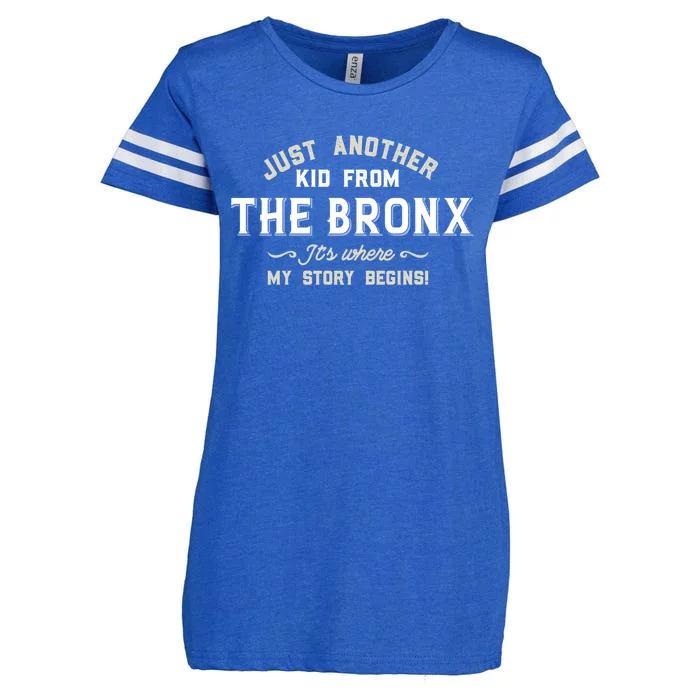 Just A From The Bronx Its Where My Story Begins Gift Enza Ladies Jersey Football T-Shirt