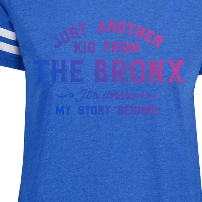 Just A From The Bronx Its Where My Story Begins Gift Enza Ladies Jersey Football T-Shirt