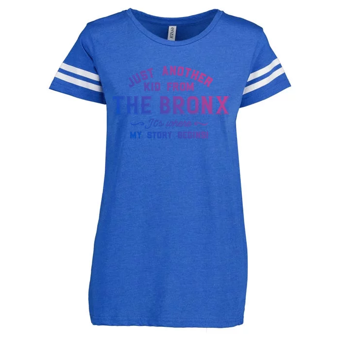 Just A From The Bronx Its Where My Story Begins Gift Enza Ladies Jersey Football T-Shirt