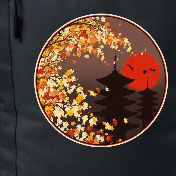 Japanese Autumn Fall Leaves Pagodas Daily Commute Backpack