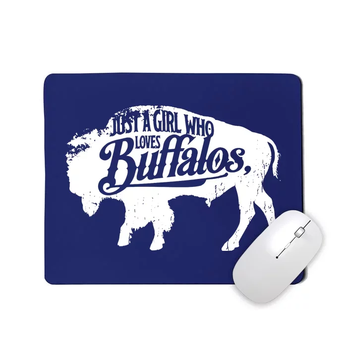 Just A Girl Who Loves Buffaloes Buffalo Bison Lover Mousepad