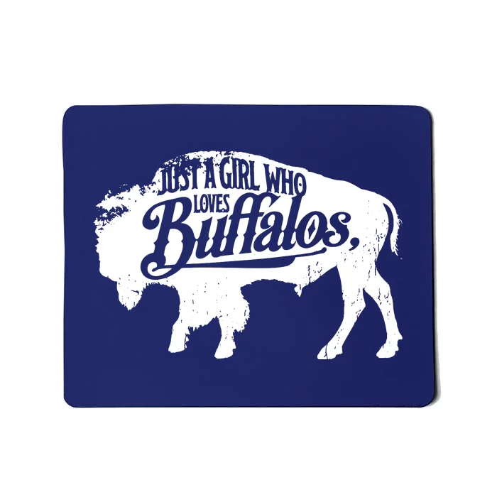 Just A Girl Who Loves Buffaloes Buffalo Bison Lover Mousepad