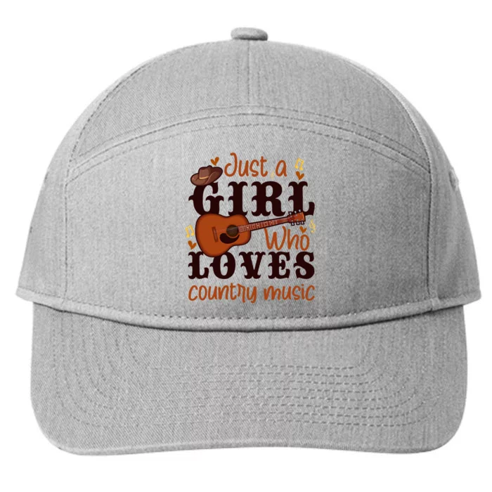 Just A Girl Who Loves Country Music 7-Panel Snapback Hat