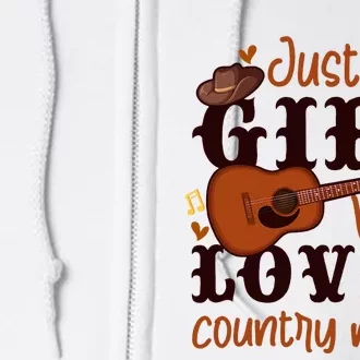 Just A Girl Who Loves Country Music Full Zip Hoodie