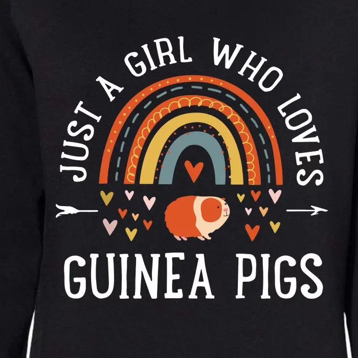 Just A Girl Who Loves Guinea Pigs Rainbow Gifts Cavy Lover Womens California Wash Sweatshirt