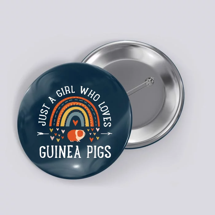 Just A Girl Who Loves Guinea Pigs Rainbow Gifts Cavy Lover Button