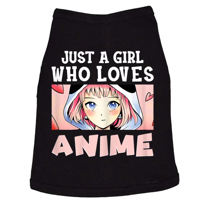 Just A Girl Who Loves Anime Kawaii Japanese Anime Doggie Tank