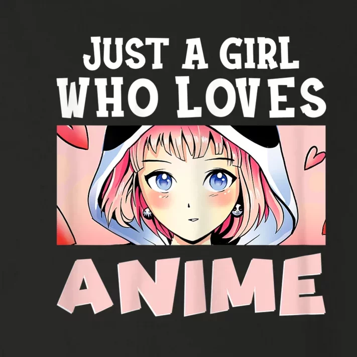 Just A Girl Who Loves Anime Kawaii Japanese Anime Toddler Long Sleeve Shirt