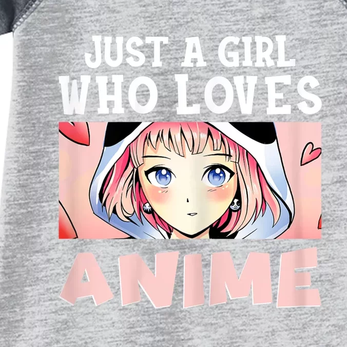 Just A Girl Who Loves Anime Kawaii Japanese Anime Infant Baby Jersey Bodysuit