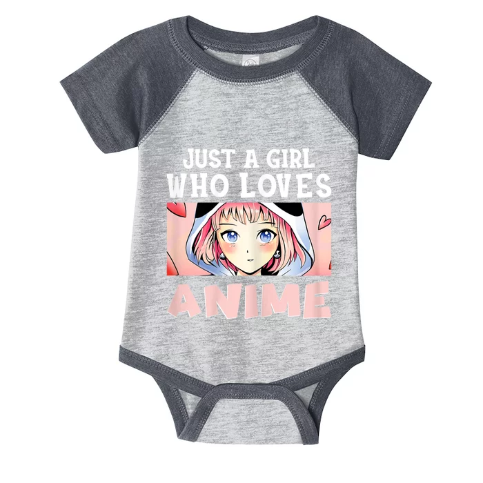 Just A Girl Who Loves Anime Kawaii Japanese Anime Infant Baby Jersey Bodysuit