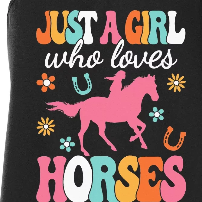 Just A Girl Who Loves Horses Horse Lover Women's Racerback Tank