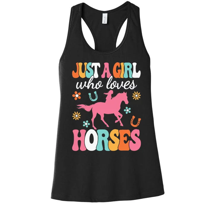 Just A Girl Who Loves Horses Horse Lover Women's Racerback Tank