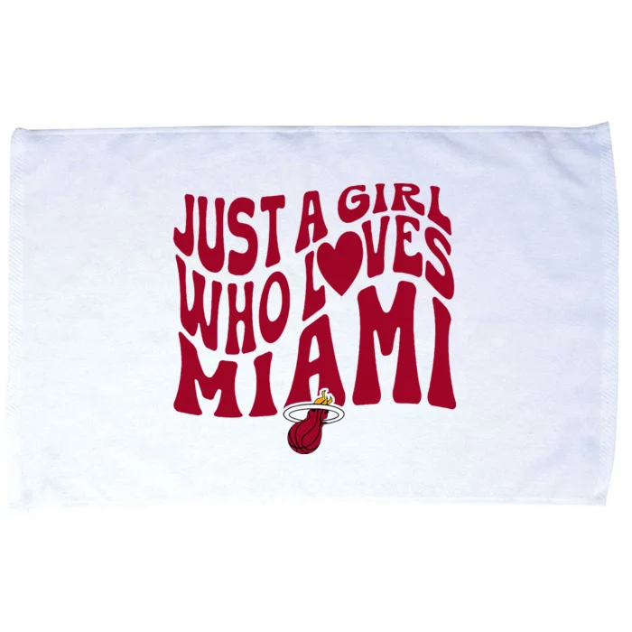 Just A Girl Who Loves Miami Microfiber Hand Towel