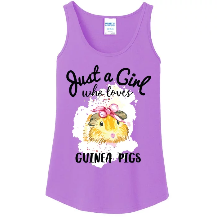 Just A Girl Who Loves Guinea Pigs Shirts Animal Lover Gift Ladies Essential Tank