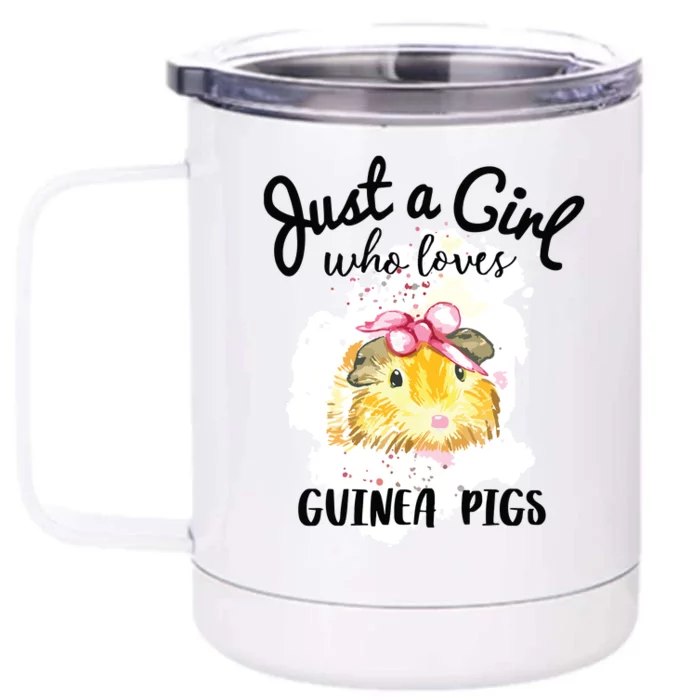 Just A Girl Who Loves Guinea Pigs Shirts Animal Lover Gift Front & Back 12oz Stainless Steel Tumbler Cup