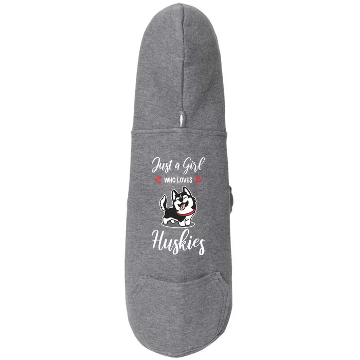 Just A Girl Who Loves Huskies Dog Owner Women Pet Husky Doggie 3-End Fleece Hoodie