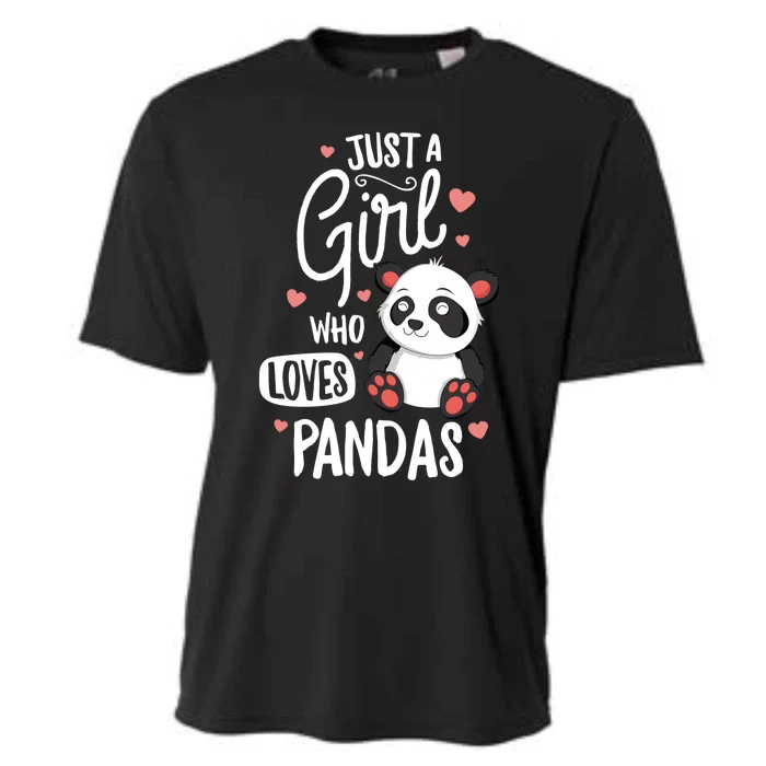 Just A Girl Who Loves Pandas Funny Gift Bear Gift Cooling Performance Crew T-Shirt