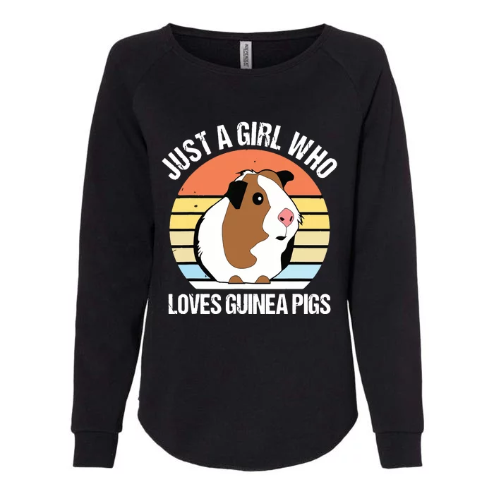 Just A Girl Who Loves Guinea Pigs Vintage Guinea Pig Womens California Wash Sweatshirt