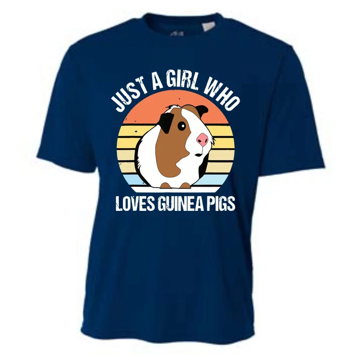 Just A Girl Who Loves Guinea Pigs Vintage Guinea Pig Cooling Performance Crew T-Shirt