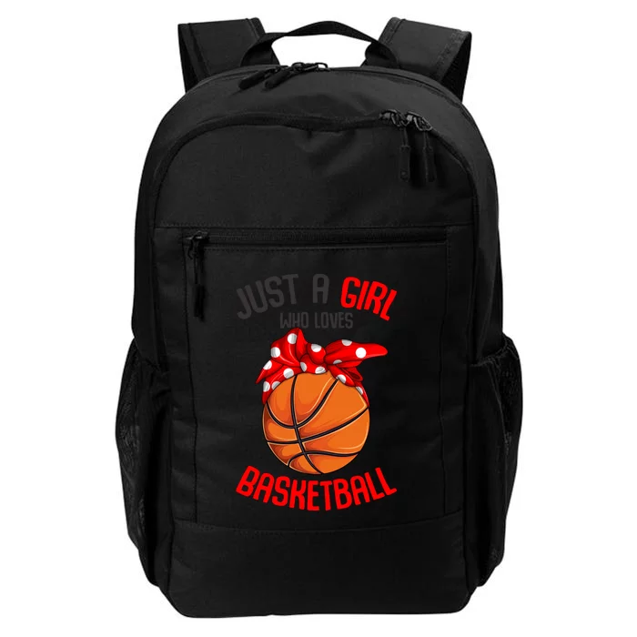 Just a Girl who Loves Basketball Girl Girl Daily Commute Backpack