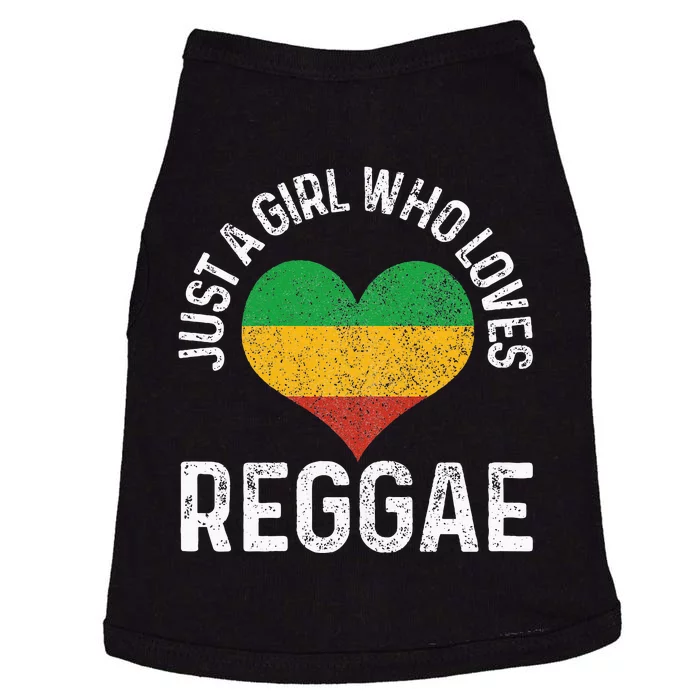 Just A Girl Who Loves Reggae Music Rastafari Rasta Gift Doggie Tank