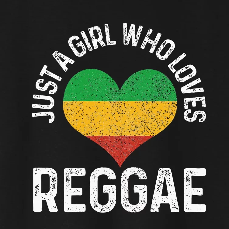 Just A Girl Who Loves Reggae Music Rastafari Rasta Gift Women's Crop Top Tee