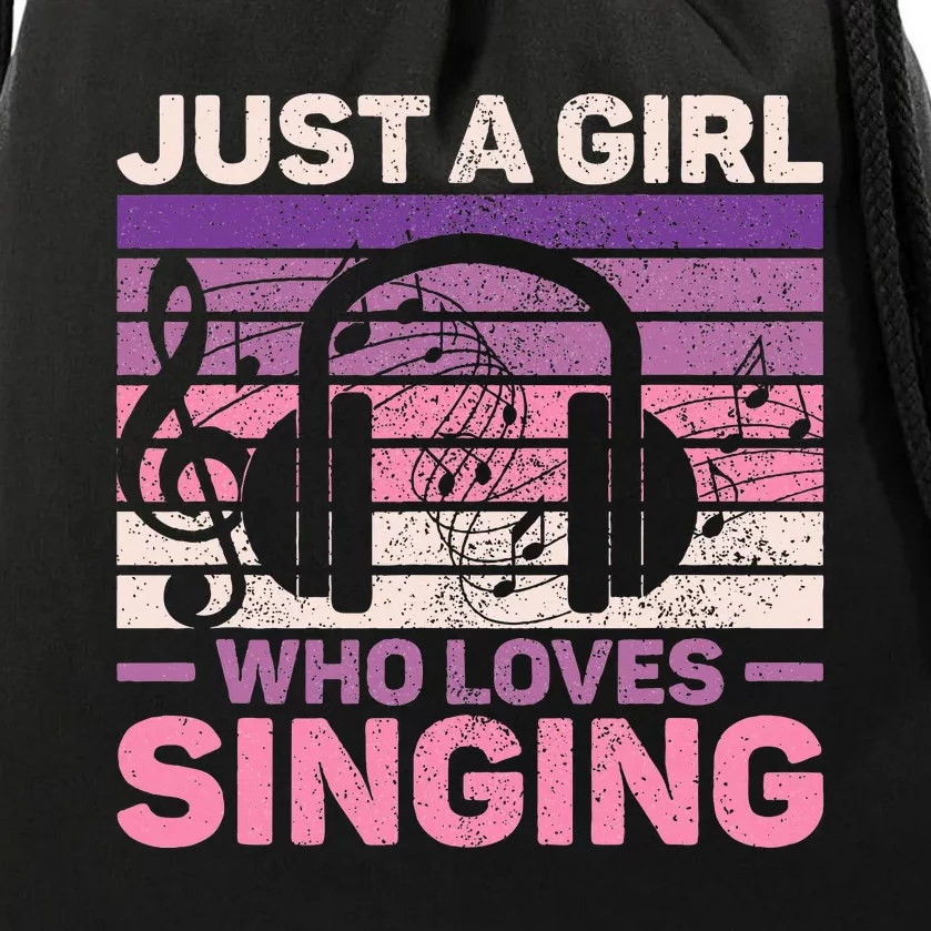 Just A Girl Who Loves Singing Women Music Lovers Singer Drawstring Bag