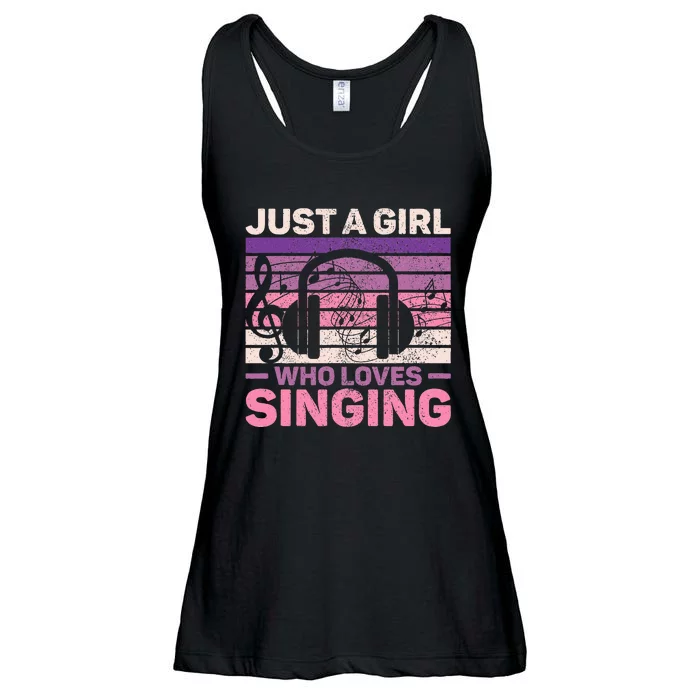 Just A Girl Who Loves Singing Women Music Lovers Singer Ladies Essential Flowy Tank